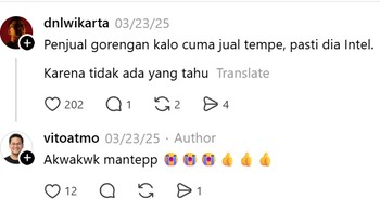Apa aku sudah tua? Jokes modelan begini udah mulai lucu. Foto: dnlwikarta via Threads