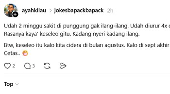 Karena kalau lahir bulan Agustus jadinya zodiaknya Leo. Foto: ayahkilau via Threads 