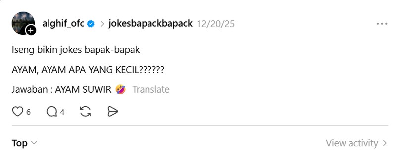 Banyak yang bilang warga Threads itu baik-baik dan kocak banget. Kayak begini nih contohnya.