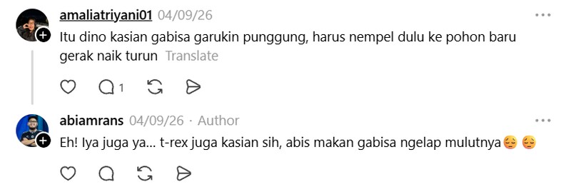 Banyak yang bilang warga Threads itu baik-baik dan kocak banget. Kayak begini nih contohnya.