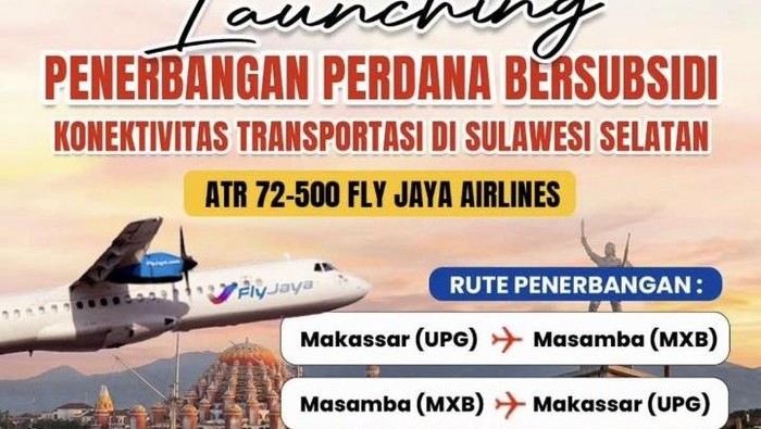 Launching penerbangan perdana bersubsidi Makassar-Masamba.