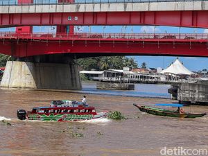 Debit Sungai Musi Palembang Turun, Pasokan Air Bersih Dijamin Aman