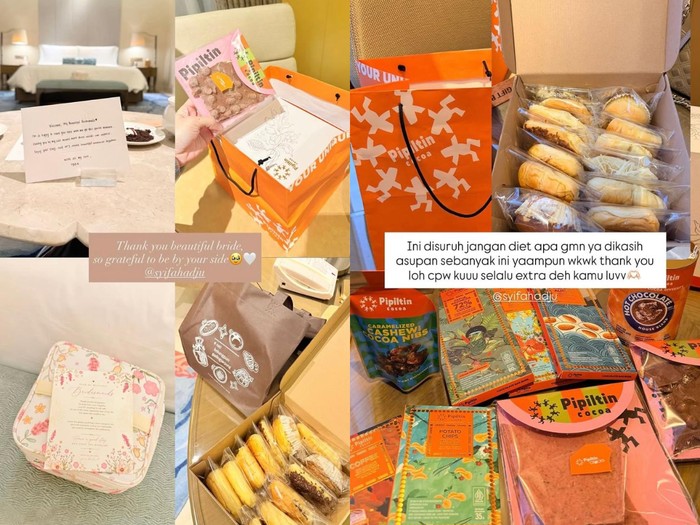 Welcome gift bridesmaids Syifa Hadju