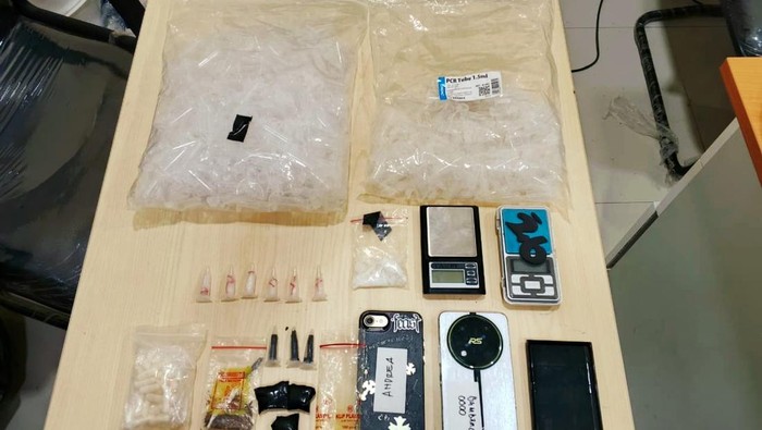 Barang bukti peredaran sabu di Karawang