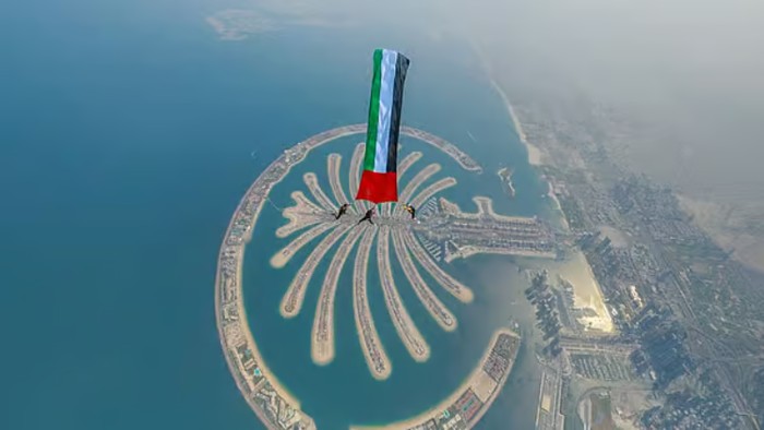 Bendera UEA di Palm Jumeirah