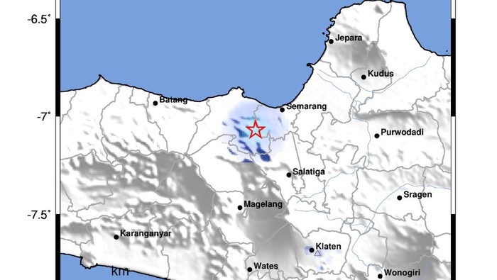 Data gempa di Jateng Senin (27/4/2026).