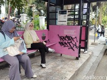 Baru 2 Hari Dicat Warga, Halte Veteran Malang Kena Vandalisme Lagi