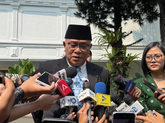 Jumhur Hidayat di Istana (Eva/detikcom)