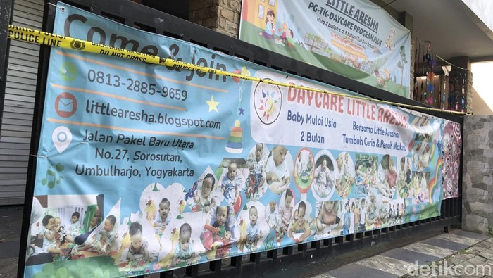 Penampakan daycare Little Aresha Jogja, Senin (27/4/2026).