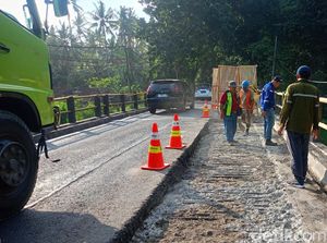 Perbaikan Jembatan Tukad Sanghyang Dikebut, Lalin Denpasar-Gilimanuk Buka Tutup