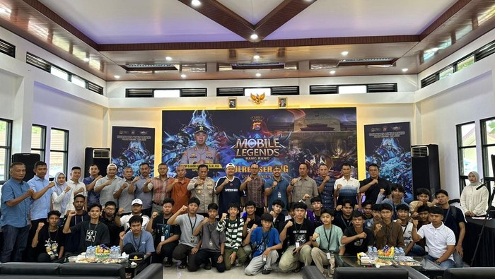 Polres Serang menggelar turnamen e-sport Mobile Legends: Bang Bang (MLBB) untuk pelajar. (Dok istimewa).