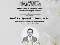 Mantan Rektor Unimed Syawal Gultom Meninggal Dunia