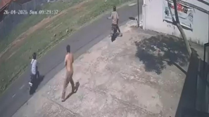 Rekaman CCTV saat aksi pencurian motor dan penembakan di Lampung