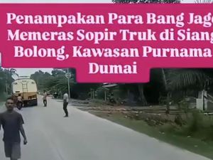 Bang Jago Palak Sopir Truk Siang Bolong di Dumai, Polisi Turun Tangan