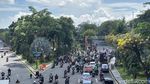 Demo Ojol Sempat Bikin Macet Jalanan Surabaya