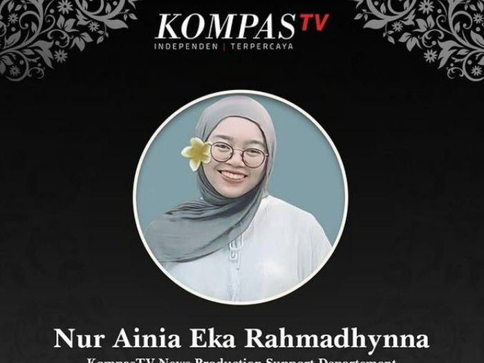 Karyawati KompasTV, Ain, meninggal dunia akibat kecelakaan KRL di Bekasi Timur (dok. Instagram KompasTV)