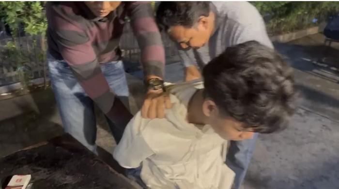 TFA saat ditangkap petugas Polda Sumut