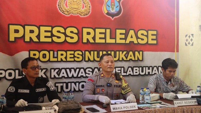 Waka Polsek KSKP Nunukan, Iptu Nanang (tengah)/Foto: Dok. Humas Polres Nunukan