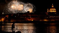 Pertunjukan puncak menutup rangkaian Malta International Fireworks Festival edisi ke-25 yang berlangsung sepanjang April 2026, diikuti puluhan tim lokal dan internasional. REUTERS/Darrin Zammit Lupi