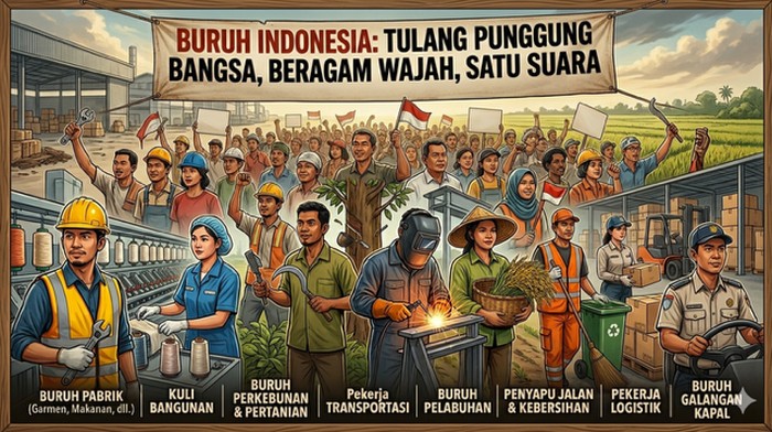 Berbagai macam pekerjaan yang termasuk buruh. (Gemini AI)
