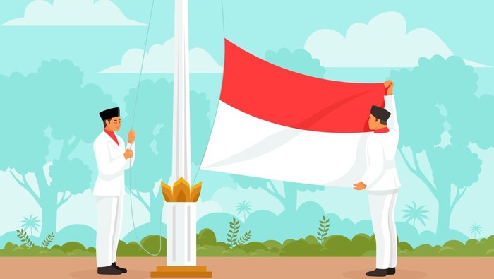 Ilustrasi upacara bendera