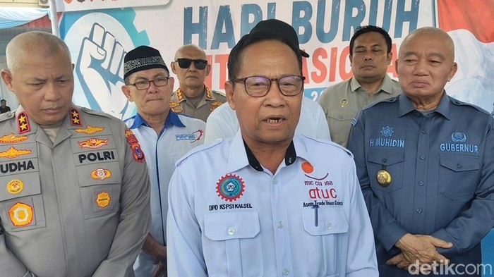 Perwakilan SPSI Kalsel Sadin Sasau.