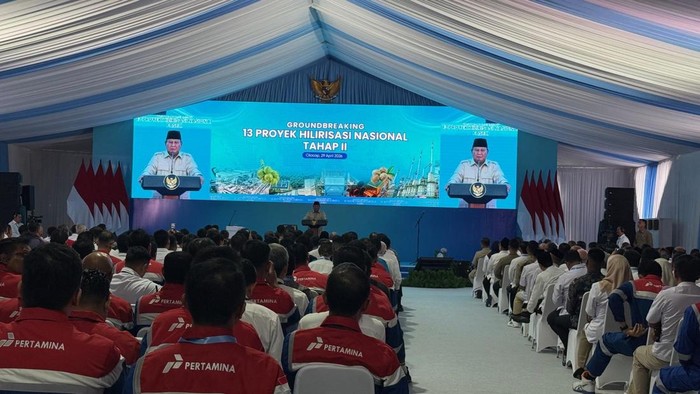 Presiden Prabowo Subianto saat groudbreaking Kawasan Industri, Cilacap, Jawa Tengah, Rabu (29/4/2026).