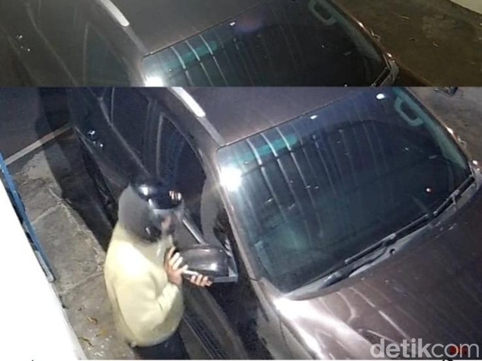 Pelaku pencuri spion di Ponorogo terekam CCTV, aksi pelaku berlangsung dengan cepat