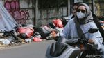 Sampah Berserakan di Pinggir Jalan Ciputat Tangsel