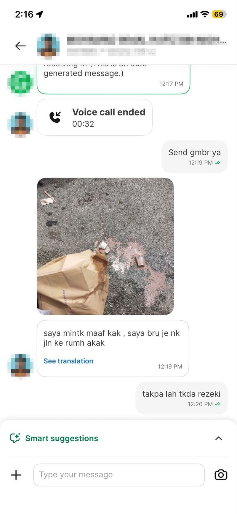 Wanita Ini Tolak Ganti Rugi Sopir Ojol yang Tak Sengaja Tumpahkan Minumannya