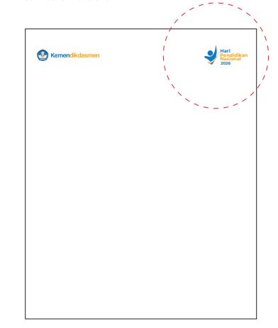 Contoh Penggunaan Logo Hari Pendidikan Nasional 2026 portrait
