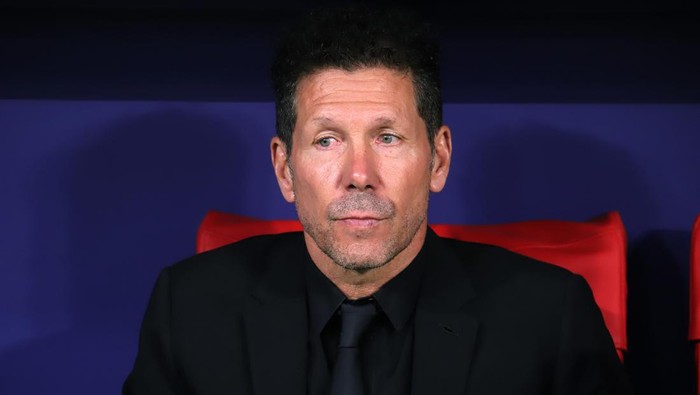 MADRID, SPAIN - APRIL 29: Coach Diego Simeone of Atletico de Madrid during the UEFA Champions League 2025/26 Semi Final First Leg match between Atletico de Madrid and Arsenal FC at Metropolitano Stadium on April 29, 2026 in Madrid, Spain. (Photo by LOF/BSR Agency/Getty Images)