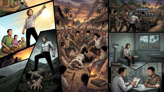 Ilustrasi Komik Ajaran Sesat di Sukabumi