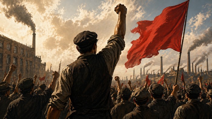 Ilustrasi peringatan hari buruh.