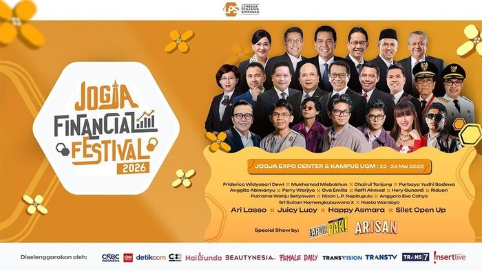 Siap-siap, Jogja Financial Festival bakal hadir di kota pelajar! Acara ini berlangsung selama 3 hari mulai 22, 23, dan 24 Mei 2026 di Jogja Expo Center