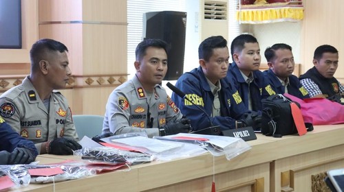 Konferensi pers Polres Gianyar, Kamis (30/4/2026). (Dok Polres Gianyar)