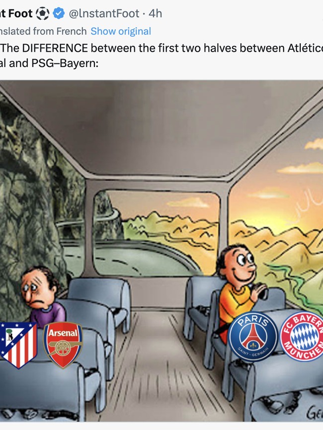 Meme Jomplangnya Kualitas PSG Vs Bayern dan Atletico Vs Arsenal