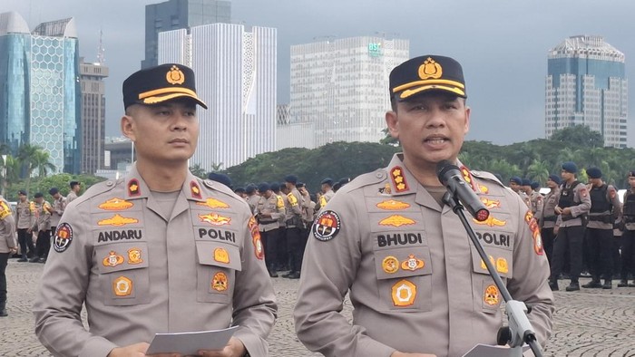 Polisi mengungkap perkembangan terbaru kasus tabrakan KA Argo Bromo Anggrek dan KRL di Bekasi. (Brigitta Belia/detikcom)
