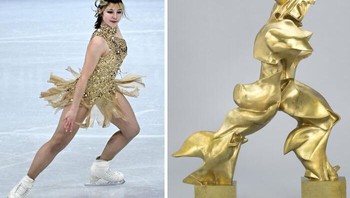 Bentuk Kontinuitas Unik dalam Ruang, Karya Umberto Boccioni, 1913, (Dibuat tahun 1931 atau 1934) Foto: Boredpanda