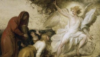 Malaikat di Makam Kristus, Karya Benjamin West, 1813 Foto: Boredpanda