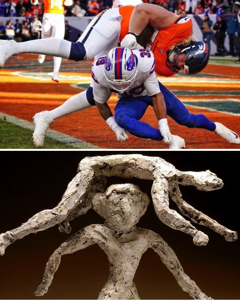 Pose atlet mirip lukisan klasik