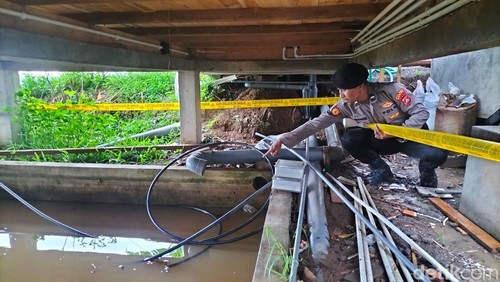 Seorang balita ditemukan meninggal dunia setelah tenggelam di bak penampungan air di area pembangunan glamping di Desa Padangbulia, Kecamatan Sukasada, Buleleng, Kamis (30/4/2026).