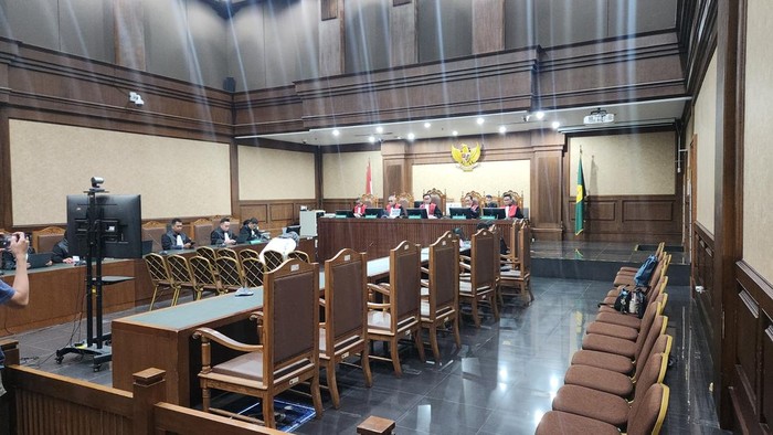 Sidang vonis Sri di kasus korupsi laptop Chromebook (Adrial/detikcom)