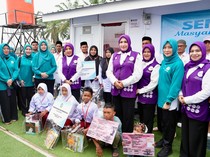 TP PKK Salurkan Bantuan Sosial & Gelar Senam Sehat di Huntara Aceh Utara