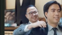 Jas hitam itu juga dirancang oleh desainer ternama, yakni Jonathan Wongso dari Wonghang Tailor. Foto: Instagram @v8harrykiss