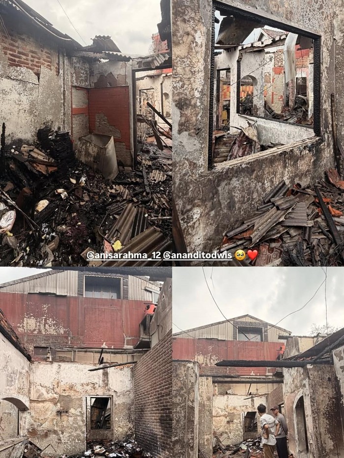 Rumah Anisa Rahma dan Anandito Dwis kebakaran.