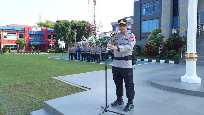 Apel siaga pengamanan May Day di Sumsel.