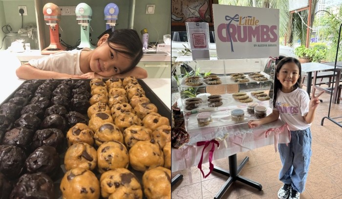 Bocah 8 Tahun Semangat Jualan Cookie Pakai Modal Uang THR
