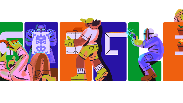 Peringati Hari Buruh 2026, Google Pasang Doodle Ragam Profesi