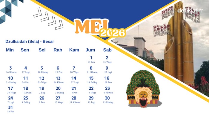 Kalender Jawa Mei 2026.